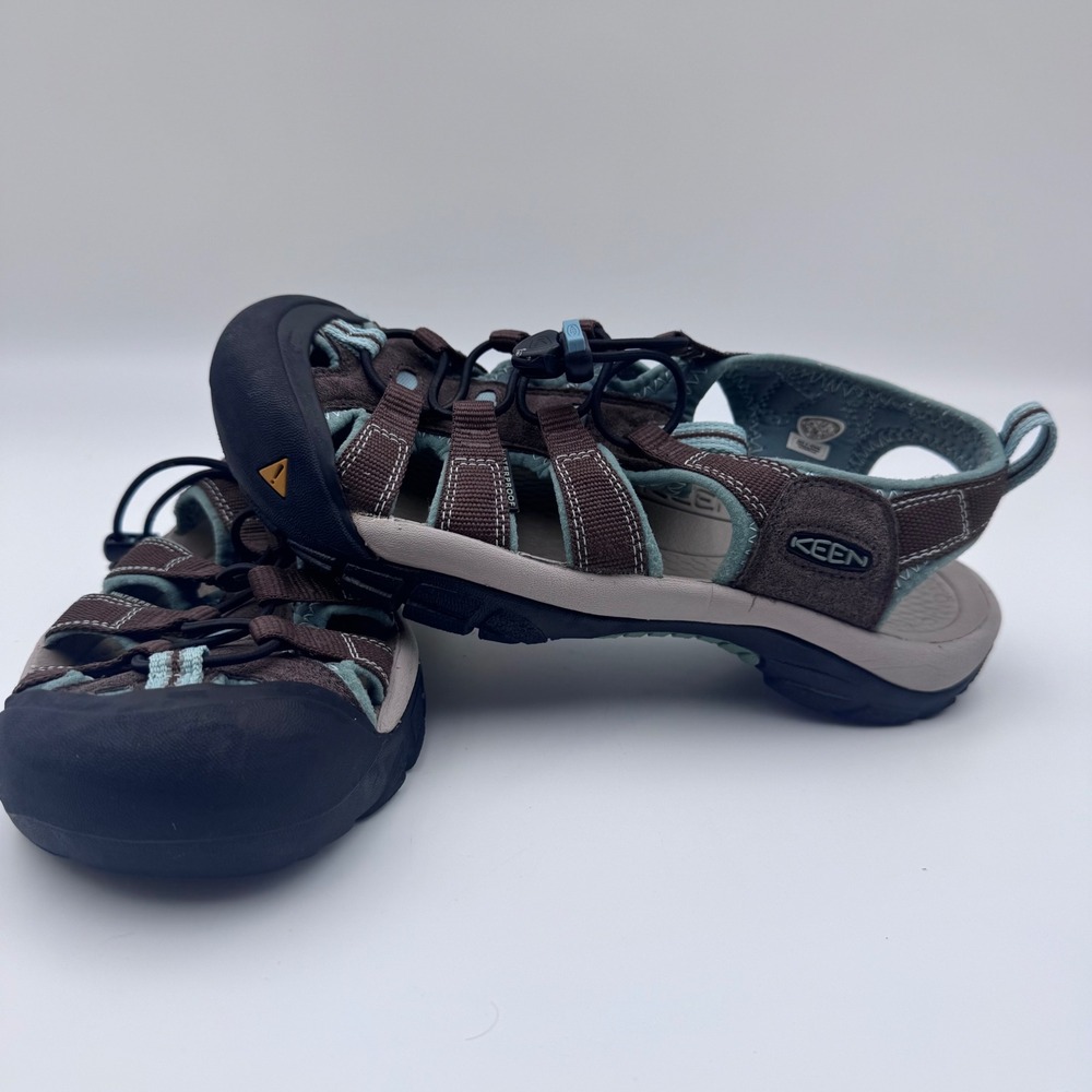 Keen Newport H2 Waterproof Hiking Sandals Brown Blue Womens 7.5 1003481